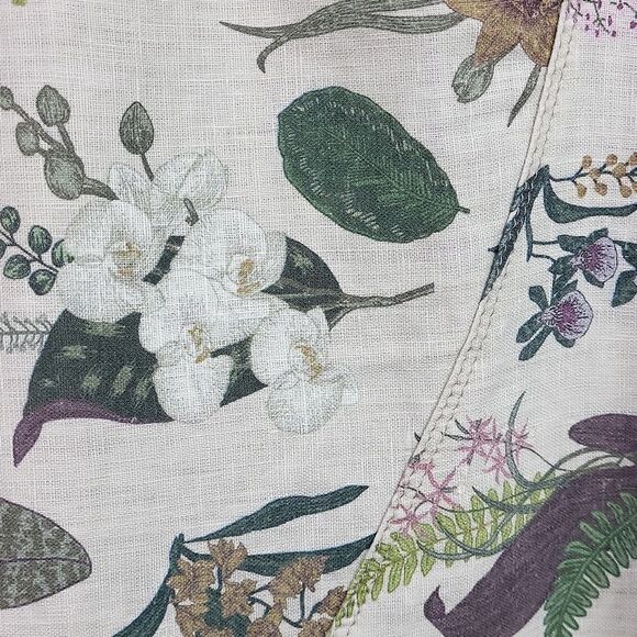 Anthropologie Yuvita 100% linen Floral Sleeveless Dress. Size L - Picture 3 of 12